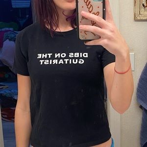 y2k dibs on the guitarist baby tee 🎸